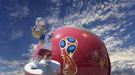 Official symbols of the 2018 FIFA World Cup in Russiaのeditorial素材