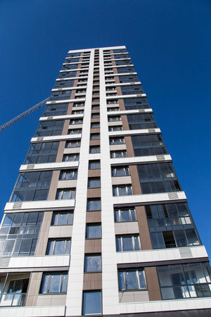 Multi-storey building under construction (new residential complex), Moscow, Russia