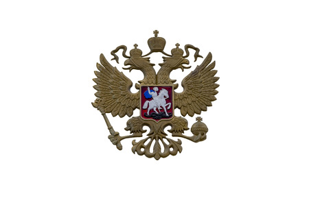 Coat of arms of Russia. Russian national emblem (isolated on white)の写真素材