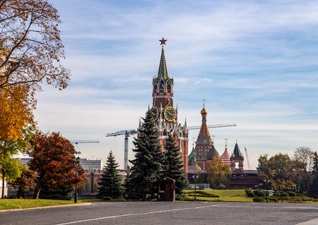 Inside of Moscow Kremlin, Russia (day).