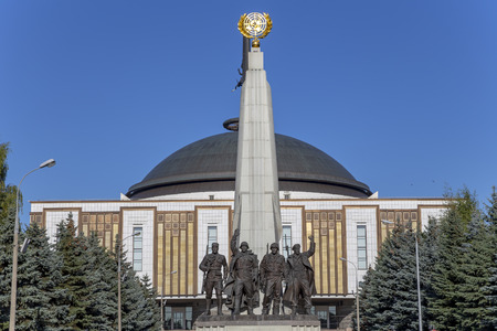 Monument to countries of anti-Hitler coalition, Alley Partisan in Victory Park on Poklonnaya hill, Moscow, Russiaのeditorial素材