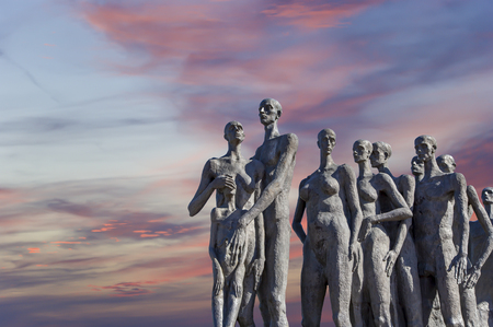 Monument The tragedy of peoples in Victory Park on Poklonnaya Hill (Gora), Moscow, Russia-- established in memory of the victims of the fascist genocideのeditorial素材