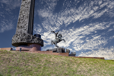 War memorial in Victory Park on Poklonnaya Hill (Gora), Moscow, Russia. The memorial complex constructed in memory of those who died during the Great Patriotic warのeditorial素材