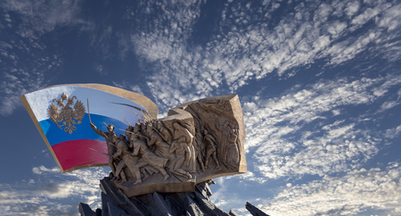 Monument to the heroes First World War in Victory Park on Poklonnaya Hill, Moscow, Russiaのeditorial素材