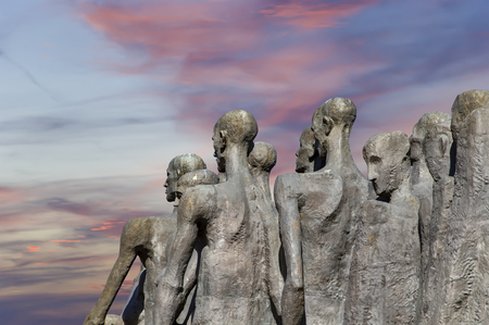 Monument The tragedy of peoples in Victory Park on Poklonnaya Hill (Gora), Moscow, Russia-- established in memory of the victims of the fascist genocideのeditorial素材