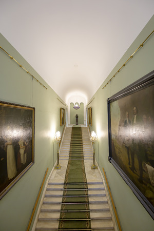 The State Tretyakov Gallery-- is an art gallery in Moscow, Russia, the foremost depository of Russian fine art in the world. Gallery's history starts in 1856. Hall of artist V.Vasnetsov. Collection - 130,000 exhibitsのeditorial素材