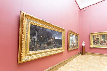 The State Tretyakov Gallery-- is an art gallery in Moscow, Russia, the foremost depository of Russian fine art in the world. Gallery's history starts in 1856. Hall of artist V.Vasnetsov. Collection - 130,000 exhibitsのeditorial素材