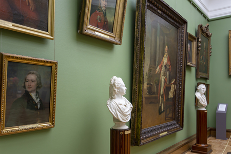 The State Tretyakov Gallery-- is an art gallery in Moscow, Russia, the foremost depository of Russian fine art in the world. Gallery's history starts in 1856. Hall of artist V.Vasnetsov. Collection - 130,000 exhibitsのeditorial素材