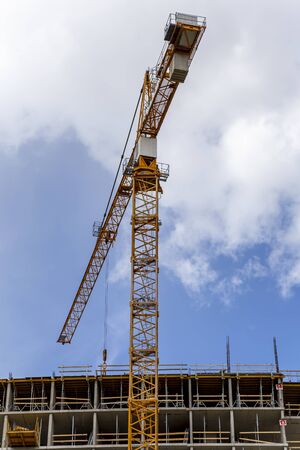 Multi-storey building under construction (new residential complex), Moscow, Russiaの写真素材