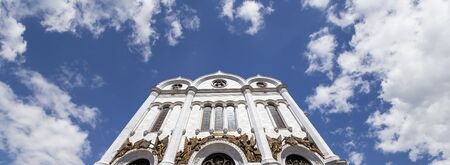 View of the Christ the Savior Cathedral (day), Moscow, Russiaの写真素材