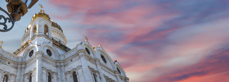 View of the Christ the Savior Cathedral (day), Moscow, Russia