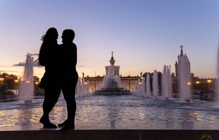 Fountain Stone Flower at VDNKh in Moscow.の写真素材