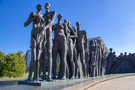 Monument The tragedy of peoples in Victory Park on Poklonnaya Hill (Gora), Moscow, Russia-- established in memory of the victims of the fascist genocideのeditorial素材