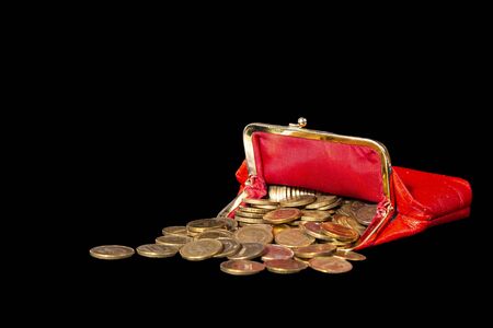 Iron 10 rubles coins over black backgroundの写真素材