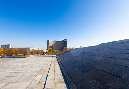 Cosmos Hotel, north-eastern Moscow near the exit of the metro VDNK, Russiaのeditorial素材