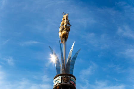 Monument of the black sea sailors (opened in September 2003, sculptor Andrey Kovalchuk), Nakhimovsky prospekt, Moscow, Russiaのeditorial素材