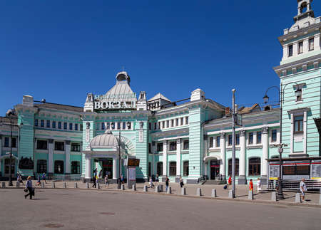Belorussky railway station (written in Russian) - is one of the nine main railway stations in Moscow, Russia. It was opened in 1870 and rebuilt in its current form in 1907-1912のeditorial素材