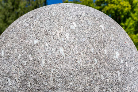 Large granite ball on the territory of Moscow State University (MSU) on Sparrow Hills (summer day) .Russiaのeditorial素材