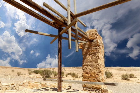 Quseir (Qasr) Amra desert castle near Amman, Jordan. Built in 8th century, of early Islamic art and architectureの写真素材