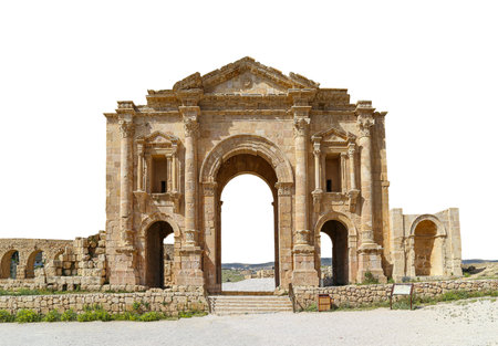 Arch of Hadrian in Gerasa (Jerash)-- was built to honor the visit of emperor Hadrian to Jerash in...