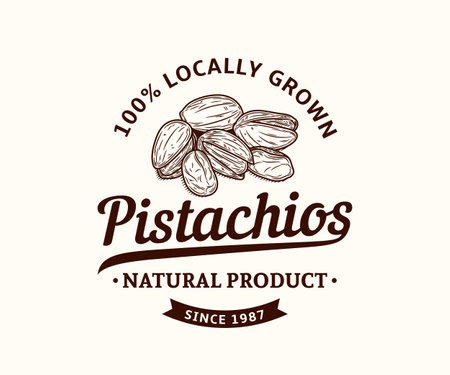 Vector pistachio  design. Pistachio kernels and shellsのイラスト素材