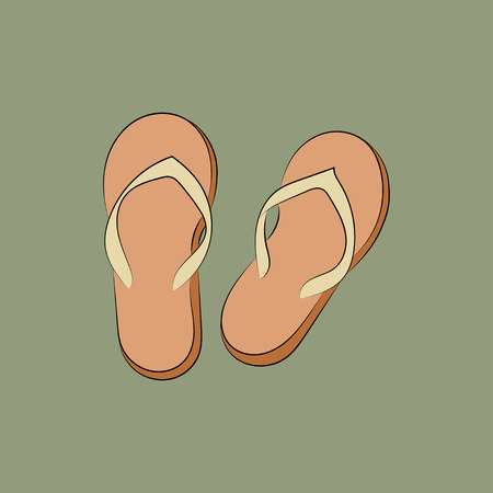 Hand drawn thongsのイラスト素材