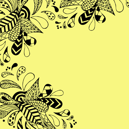 Doodle pattern.  Hand drawn vector illustration.のイラスト素材