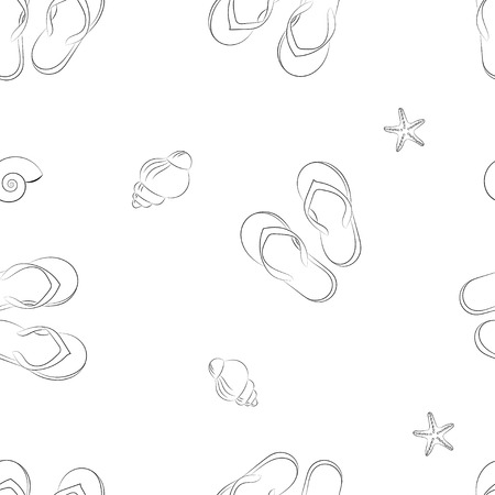 Hand drawn seashell in vector.のイラスト素材