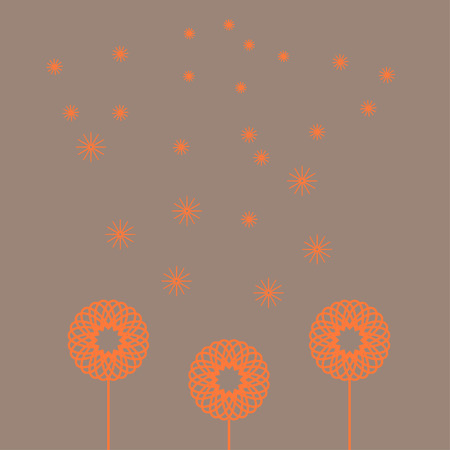 Colorful decorative EPS10 background with abstract hand drawn flowersのイラスト素材