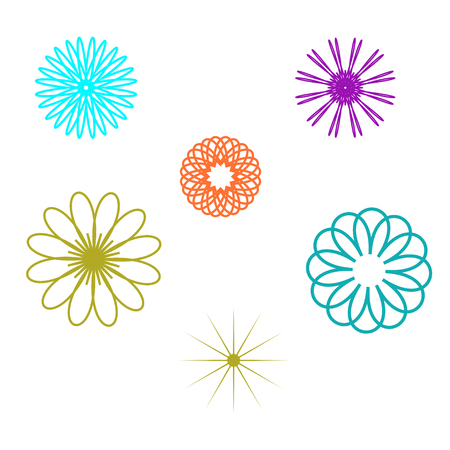 Colorful decorative EPS10 background with abstract hand drawn flowersのイラスト素材