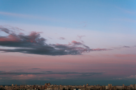 A City Cloudscape in Eveningの写真素材