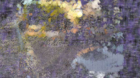Abstract art work yellow and purple splashesの写真素材