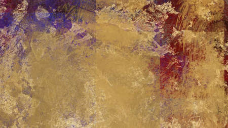 Abstract art work with yellow, red and blue splashes with free and square patternの写真素材