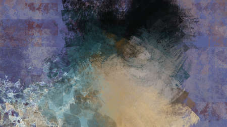 Abstract art work with colorful splashes and squaresの写真素材