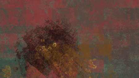 Abstract art work with red and green splashesの写真素材
