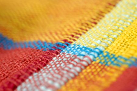 Close up of multi colored fabricの写真素材