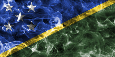Solomon Islands smoke flagの写真素材