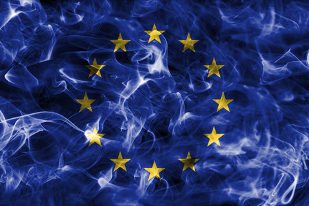 EU smoke flagの写真素材