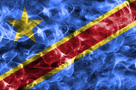Democratic Republic of the Congo smoke flagの写真素材