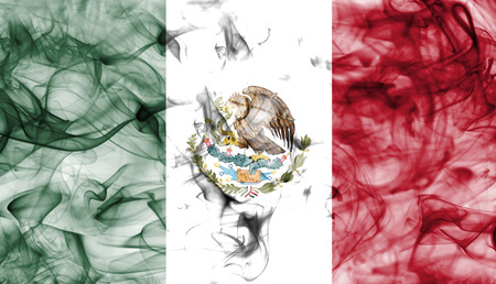 Mexico smoke flagの写真素材