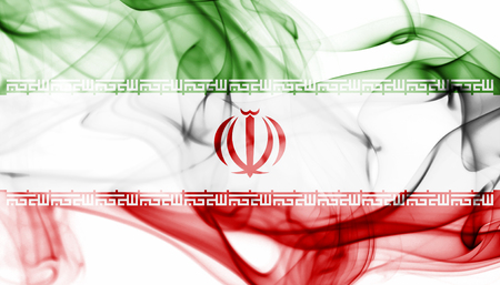 Iran smoke flagの写真素材