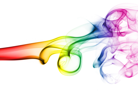 Colorful rainbow smoke, gay pride flag colors, LGBT community flagの写真素材