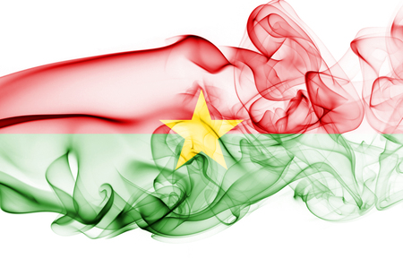 Burkina Faso smoke flagの写真素材