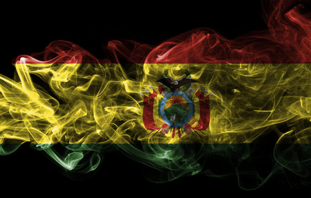 Bolivia smoke flagの写真素材