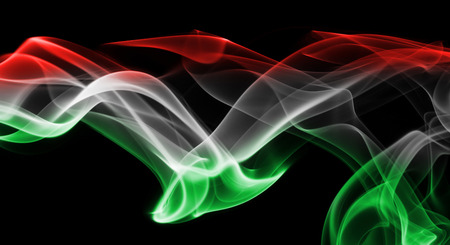 Hungary flag smokeの写真素材