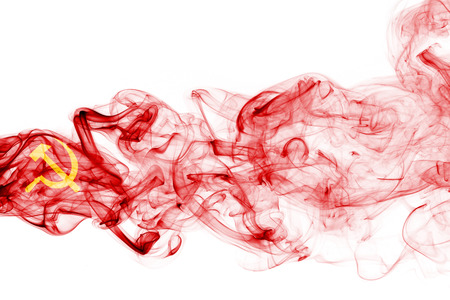 Communist smoke flagの写真素材
