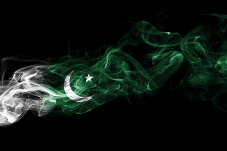 Pakistan smoke flagの写真素材