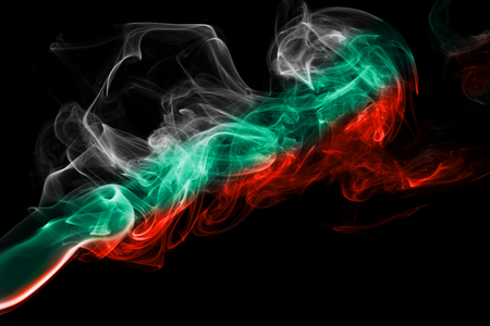 Bulgaria smoke flagの写真素材