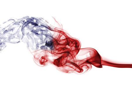 United States flag smoke, US flagの写真素材