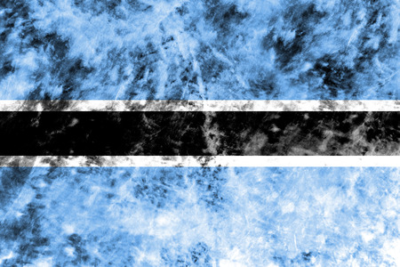 Old Botswana grunge background flagの写真素材